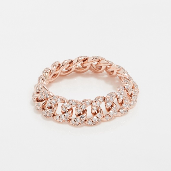 New Shay 18K Rose Gold Mini Pavé Size 6 Diamond Ring - Picture 1 of 5